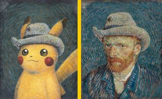 Pikachu reimagined as Van Gogh